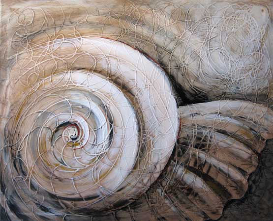 Caracolas Mixed media Canvas Marine Painting