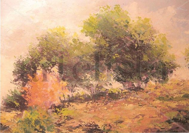 Almendro en flor Oil Canvas Landscaping