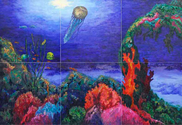 PUERTA DE CORAL Oil Panel Marine Painting