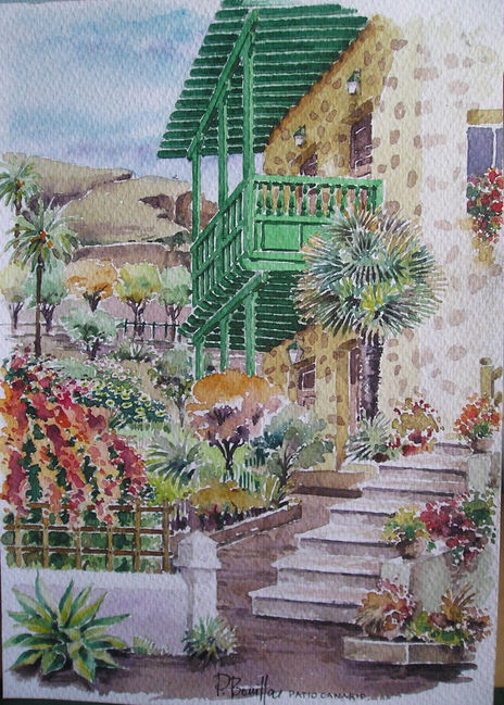 Patio típico canario,
