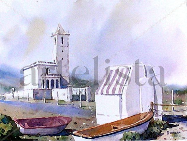 Barcas junto a la Ermita - Cabo de Gata