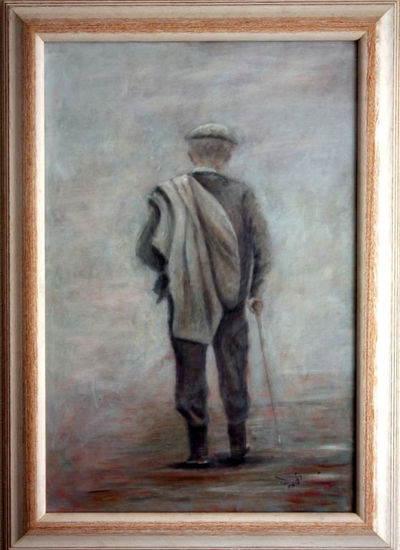 Paseo por la niebla Oil Canvas Figure Painting