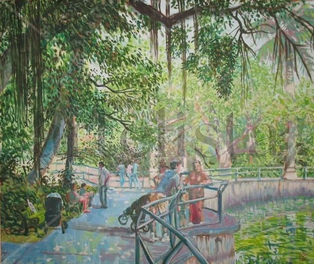 Parque Zoológico de 26 Oil Canvas Landscaping