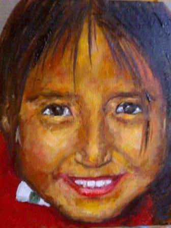 Peru Oil Canvas Portrait