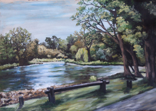 lago "la llorona" Oil Canvas Landscaping