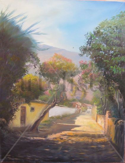 CAMINITO A LAS PAMPAS - HUANUCO Oil Canvas Landscaping