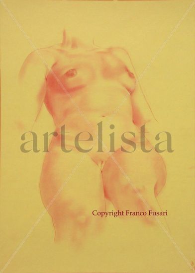 nude female # 162 Pastel Papel Desnudos