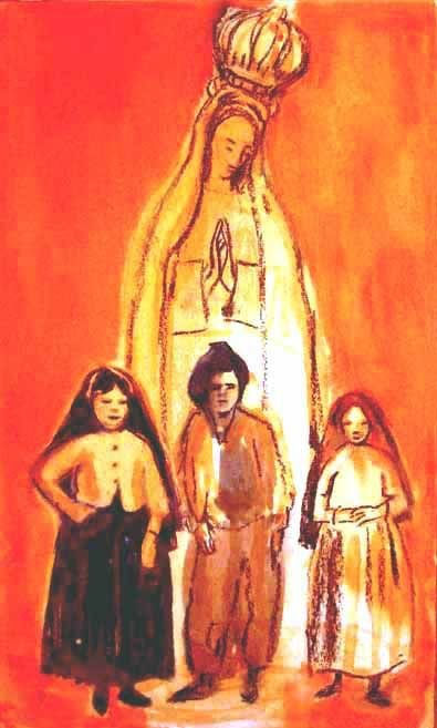 Virgen María con niños