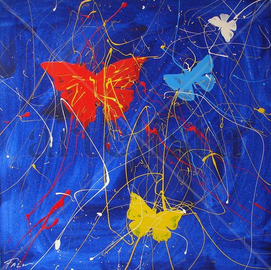 Mariposas II Oil Canvas Animals