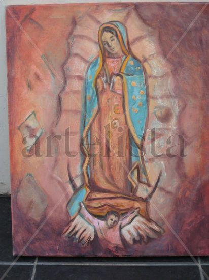 Presencia de la Virgen María Óleo Lienzo Figura