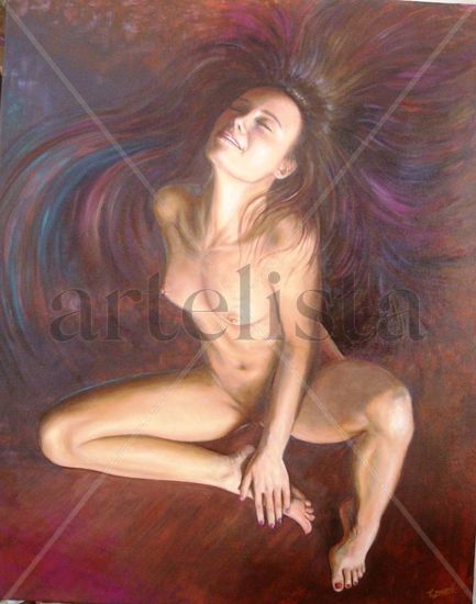 Entre el fuego y el cielo Oil Canvas Nude Paintings