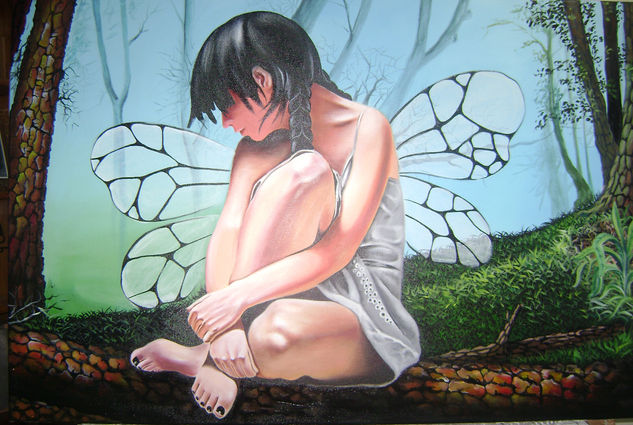 Hada del bosque Acrylic Canvas Figure Painting