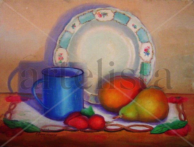 "Frutas Frescas" Oil Canvas Still Life Paintings