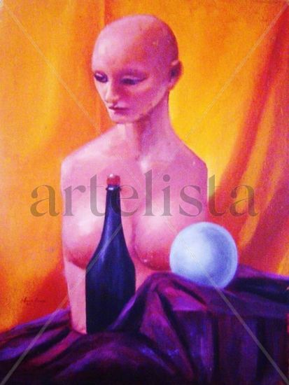 "Ensayo de la Forma"... Oil Canvas Figure Painting