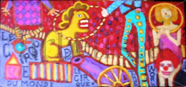 el circo del mundo Oil Canvas Landscaping