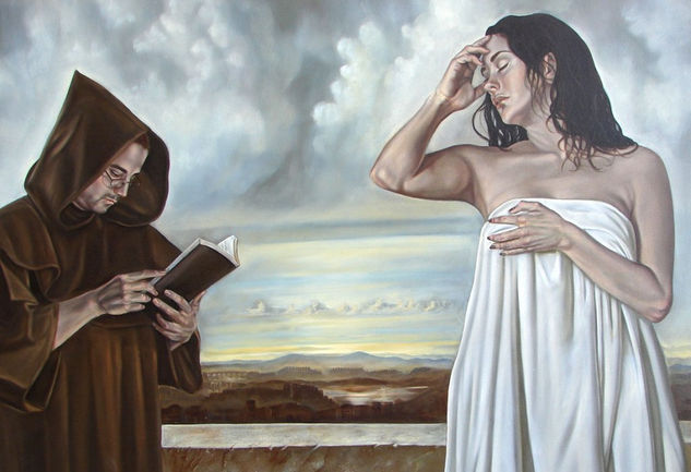 Buscando Justificacion por su pecado Oil Canvas Portrait