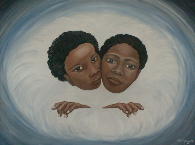 África sin voz Oil Canvas Figure Painting