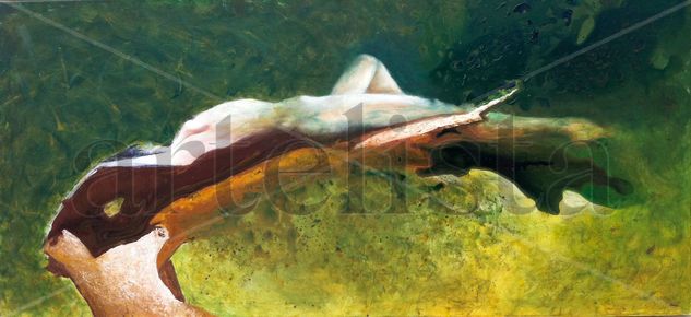 Un relajado instante Acrylic Canvas Nude Paintings