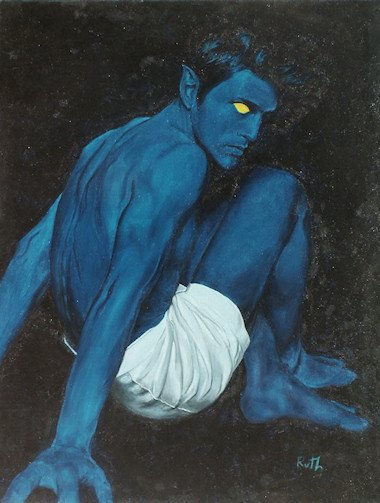 Jano (Demonio) Óleo Lienzo Figura
