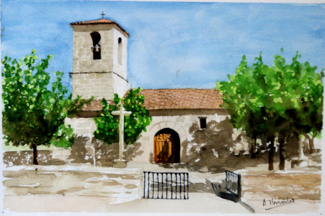 Iglesia de La Torre Avila 1 Watercolour Paper Landscaping