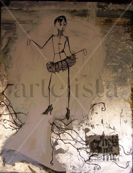 She's not me Mixed media Canvas Figure Painting