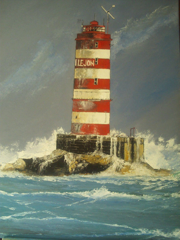 Faro de Rayas rojas y blancas