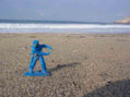 soldado en la playa