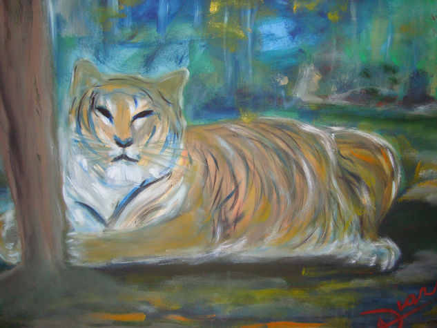 el tigre Oil Canvas Landscaping