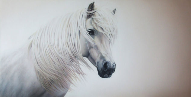 DE BLANCA CRIN Oil Canvas Animals