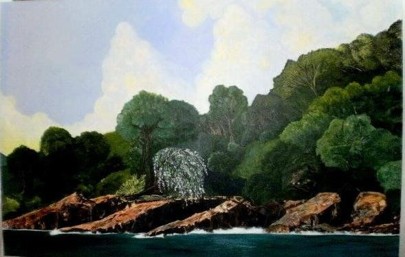 Jaque beach, Panama Acrylic Canvas Landscaping