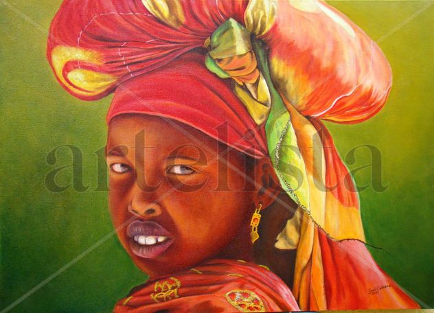 Niña del pañuelo rojo