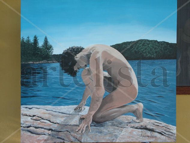 Quebec Acrylic Canvas Nude Paintings