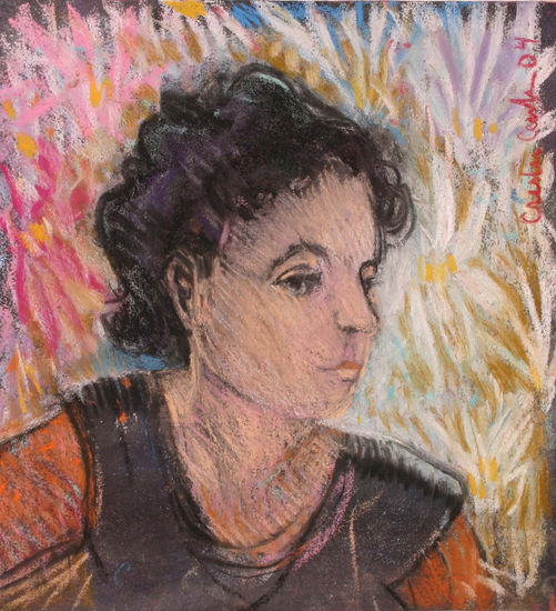 Retrato de mujer Pastel Cartulina Retrato