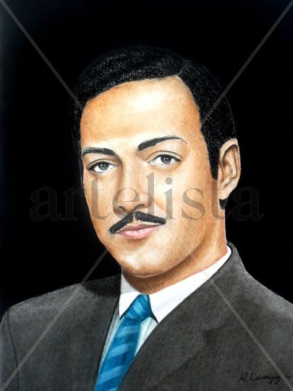 Jorge Negrete Pastel Papel Retrato