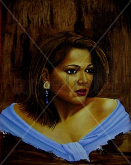 ANGELA CARRASCO Óleo Lienzo Retrato