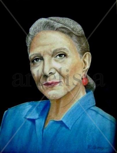 Maria Dolores Pradera Pastel Paper Portrait