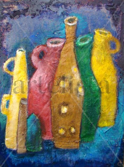 BOTELLAS Acrylic Canvas Still Life Paintings