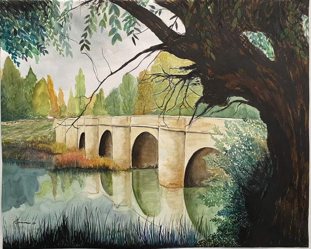 El puente Don Guarín Watercolour Paper Landscaping