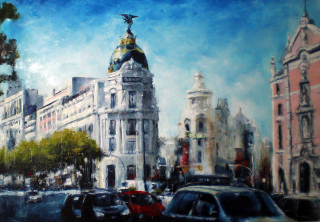 Gran via Metropolis Oil Canvas Landscaping