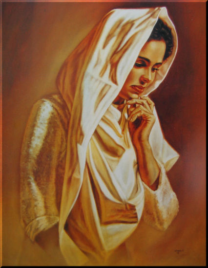 paz de Dios Oil Canvas Portrait