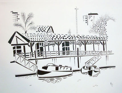 Lanchas en el río