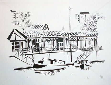 Lanchas en el río