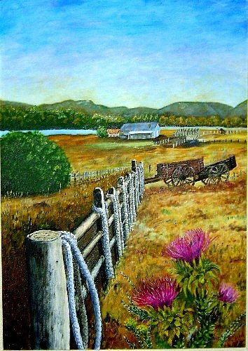 Paisaje con cardos Oil Canvas Landscaping