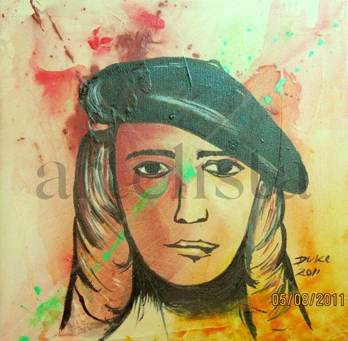 Tania  La Guerrillera Acrylic Canvas Portrait