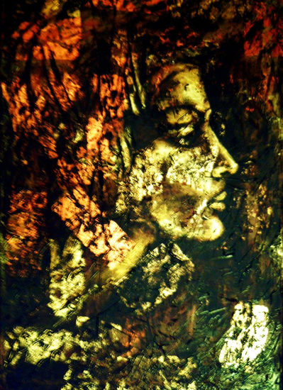 Espejo Media Mixta Lienzo Retrato