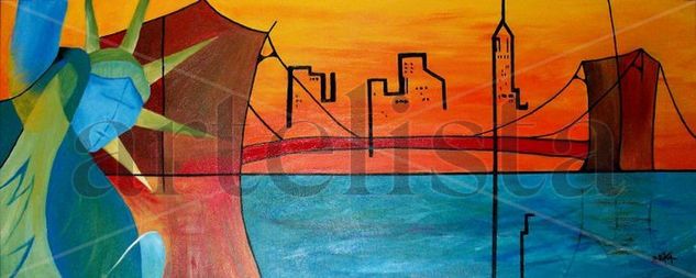 Nueva York Acrylic Canvas Landscaping