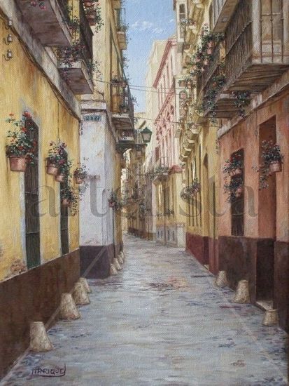 Calle Beatas Oil Canvas Landscaping