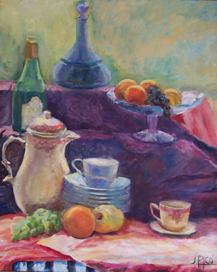 tazas y platos Oil Canvas Still Life Paintings