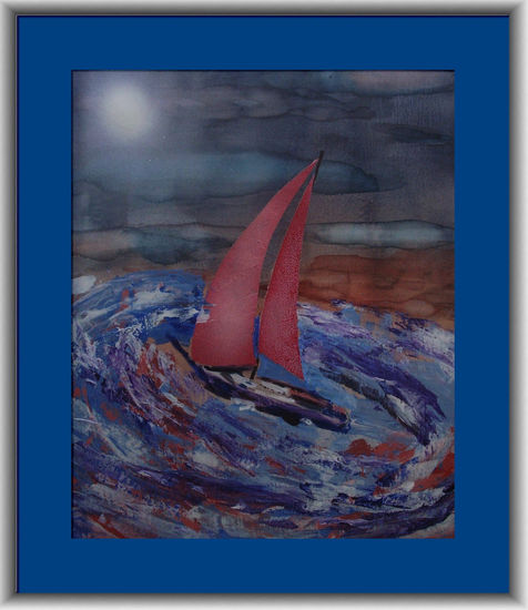 Tormenta inesperada Acrylic Card Marine Painting