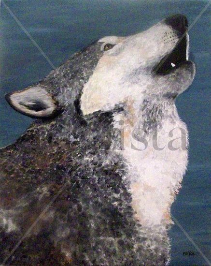 Lobo Acrylic Canvas Animals